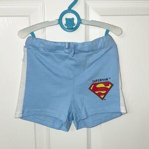 Sinsay Baby Superman Shorts 74 cm (6-9 Months) Blue DC Comics Logo Infant Boy